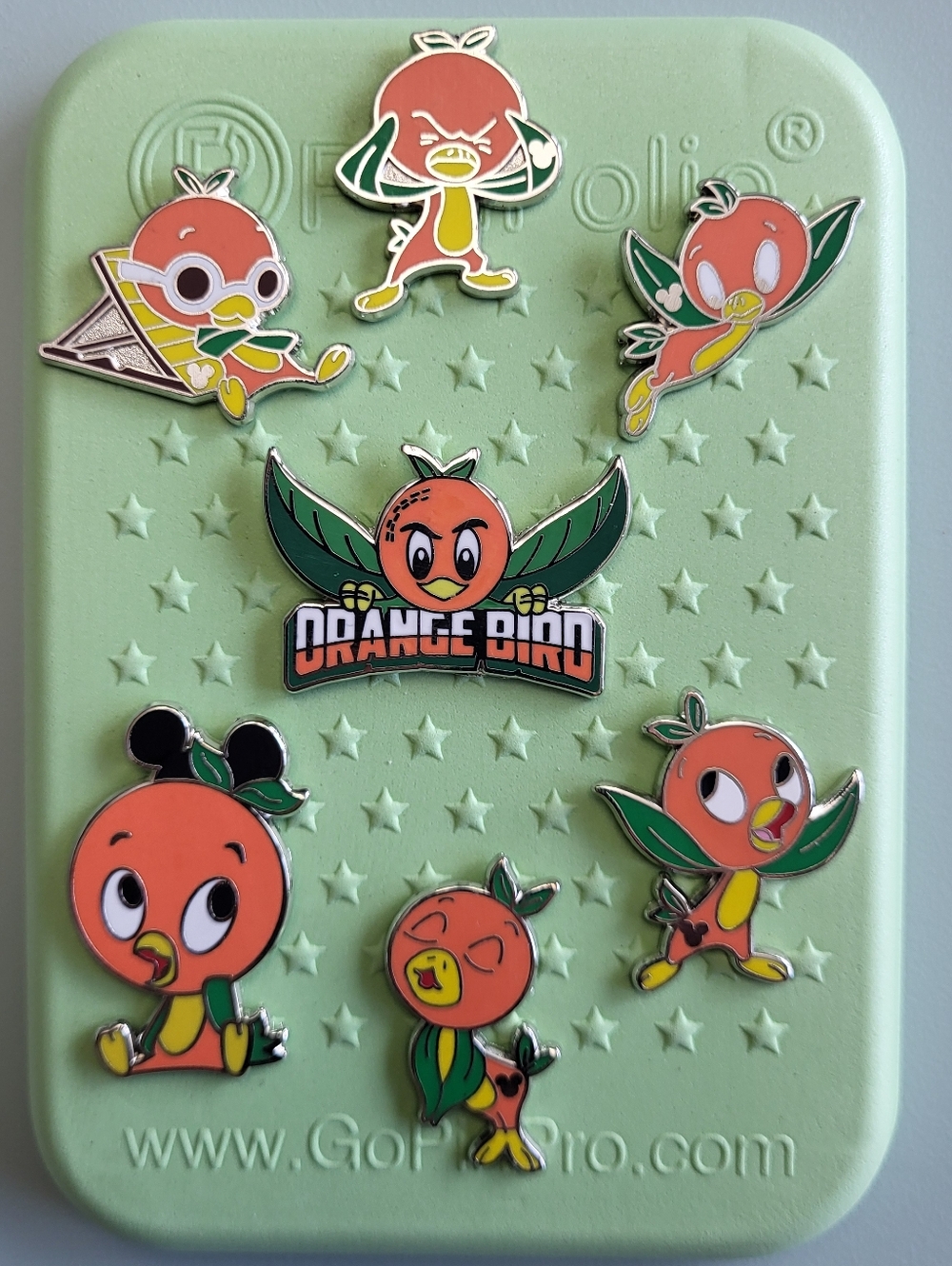 ORANGE BIRD Disney Pins Lot WITH PinFolio